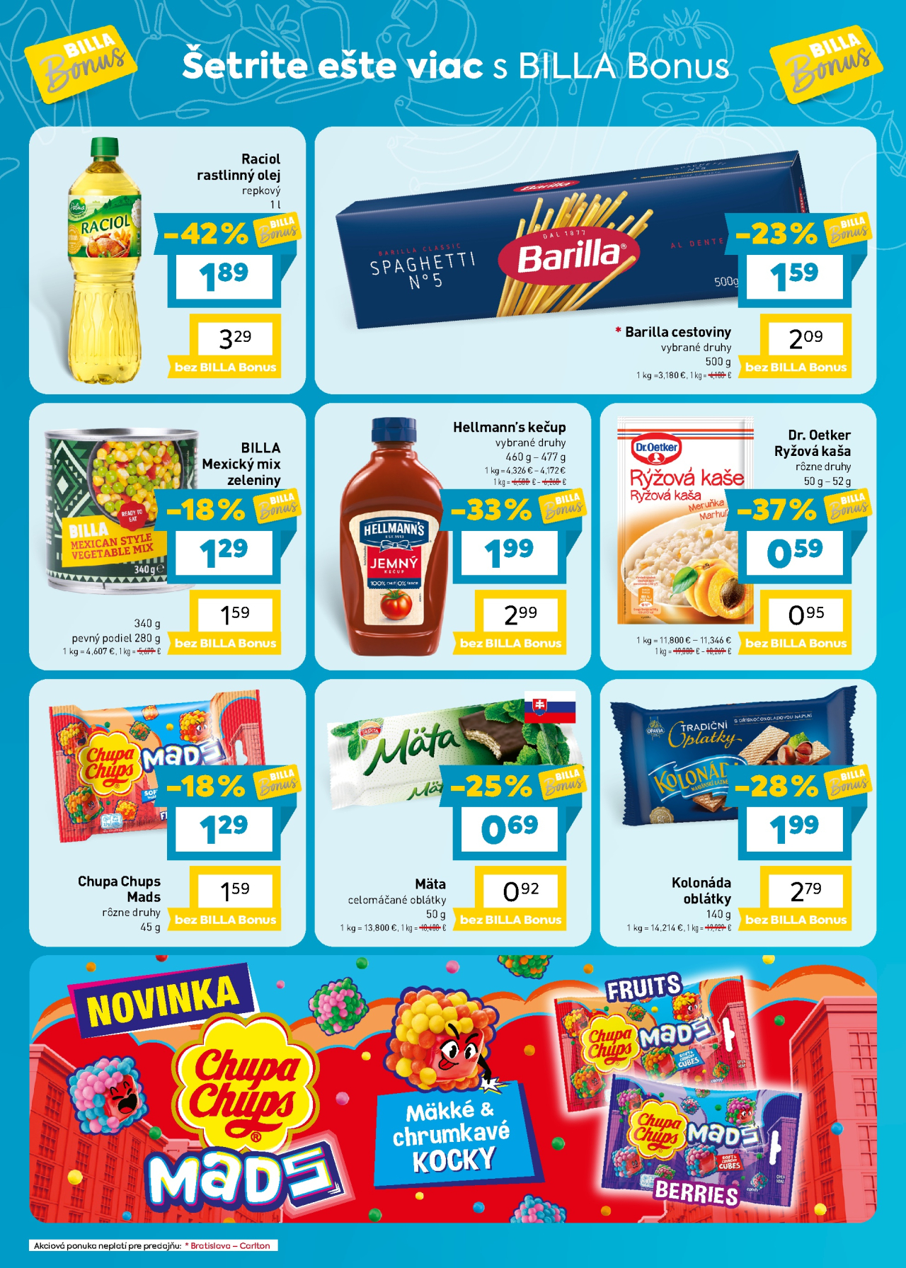 Billa Bonus leták