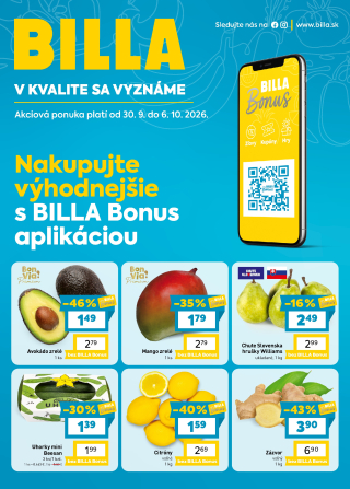 Billa Bonus leták