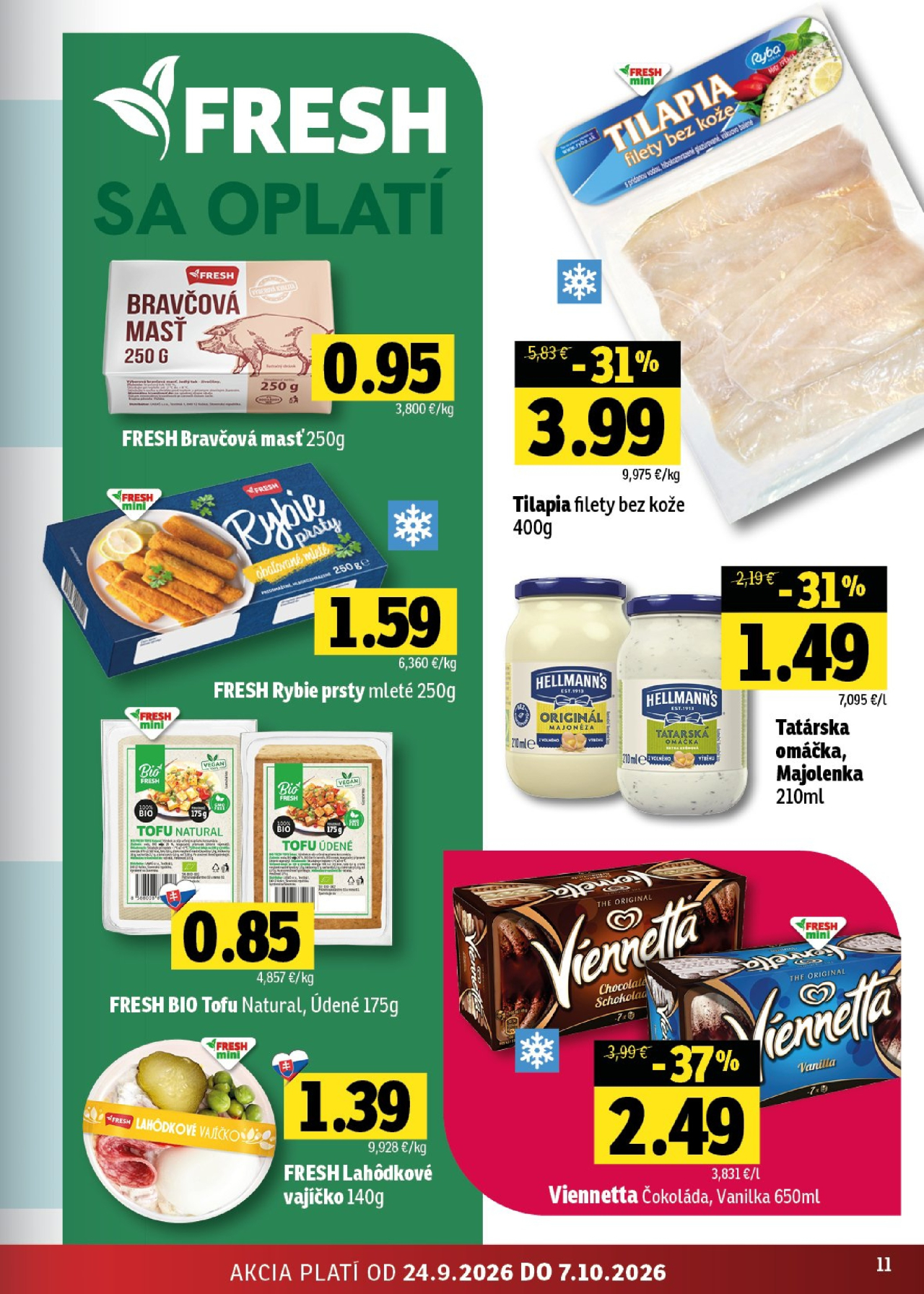Fresh leták - Stredné a západné Slovensko