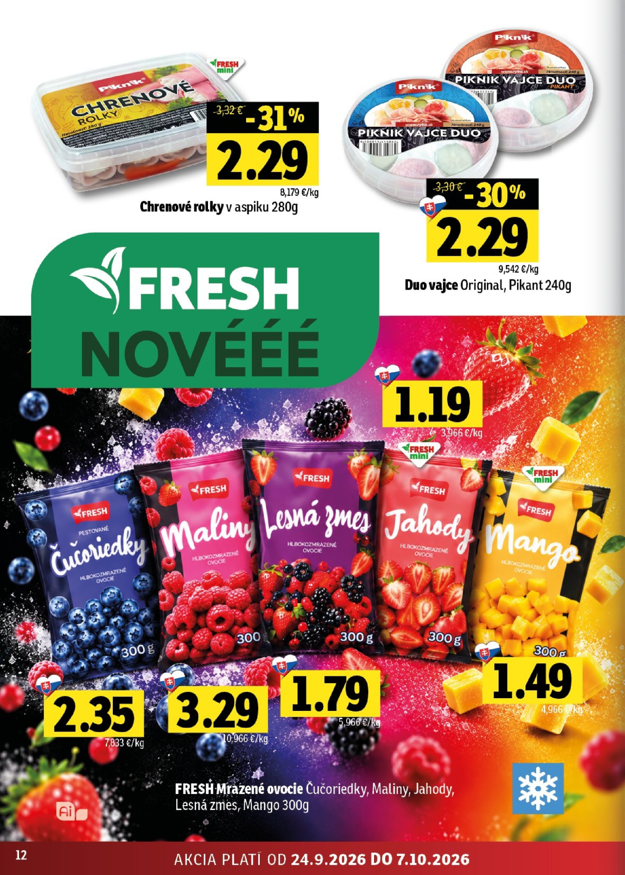 Fresh leták - Stredné a západné Slovensko