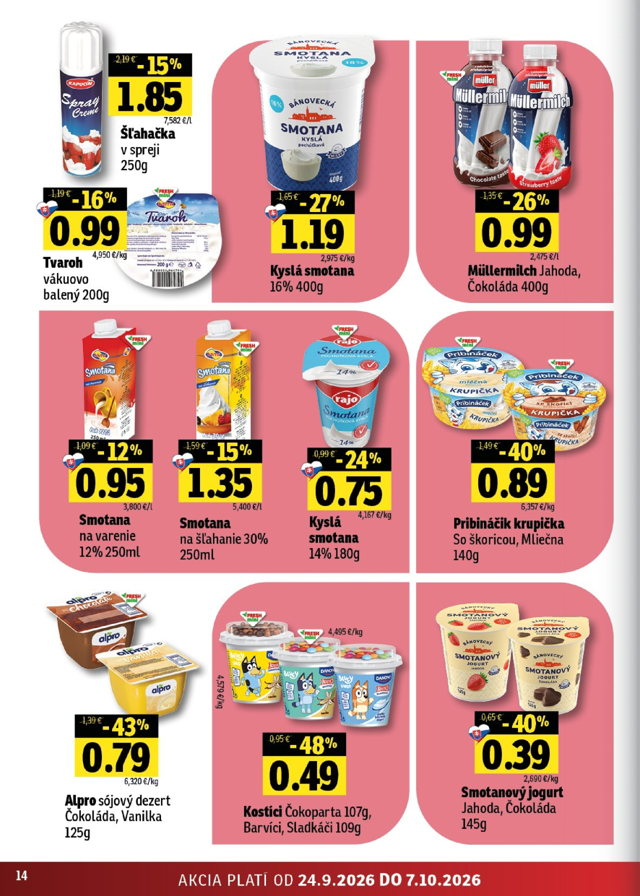 Fresh leták - Stredné a západné Slovensko