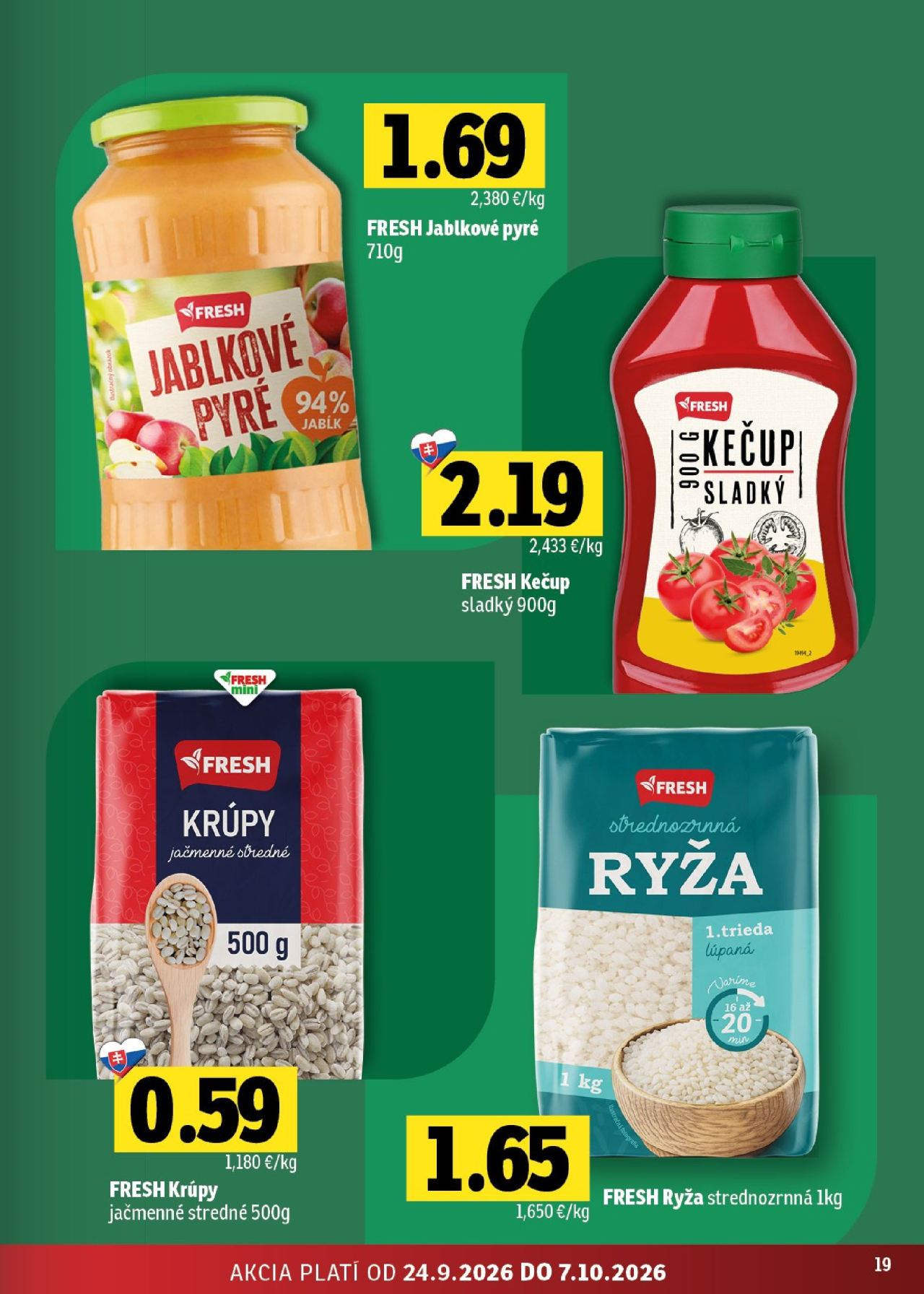 Fresh leták - Stredné a západné Slovensko