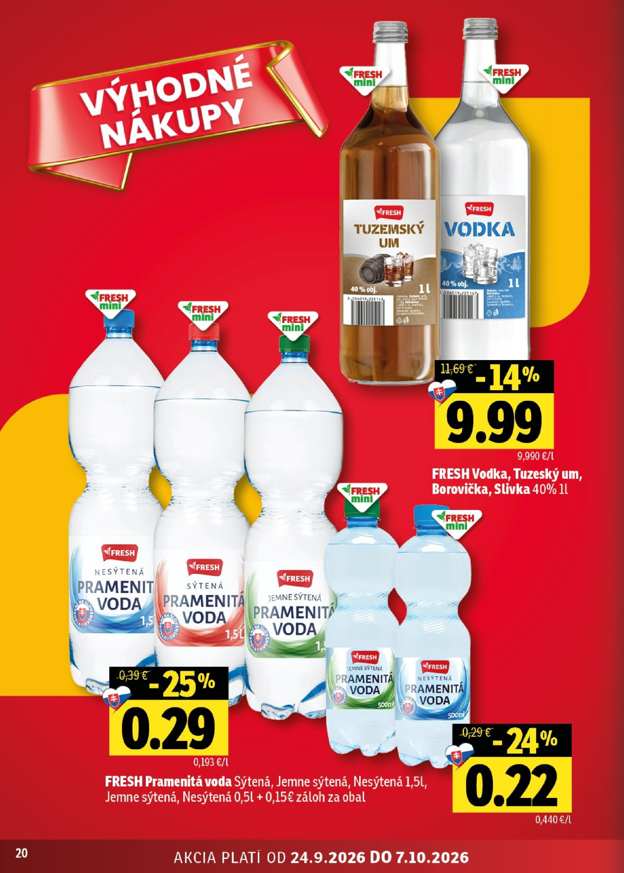 Fresh leták - Stredné a západné Slovensko