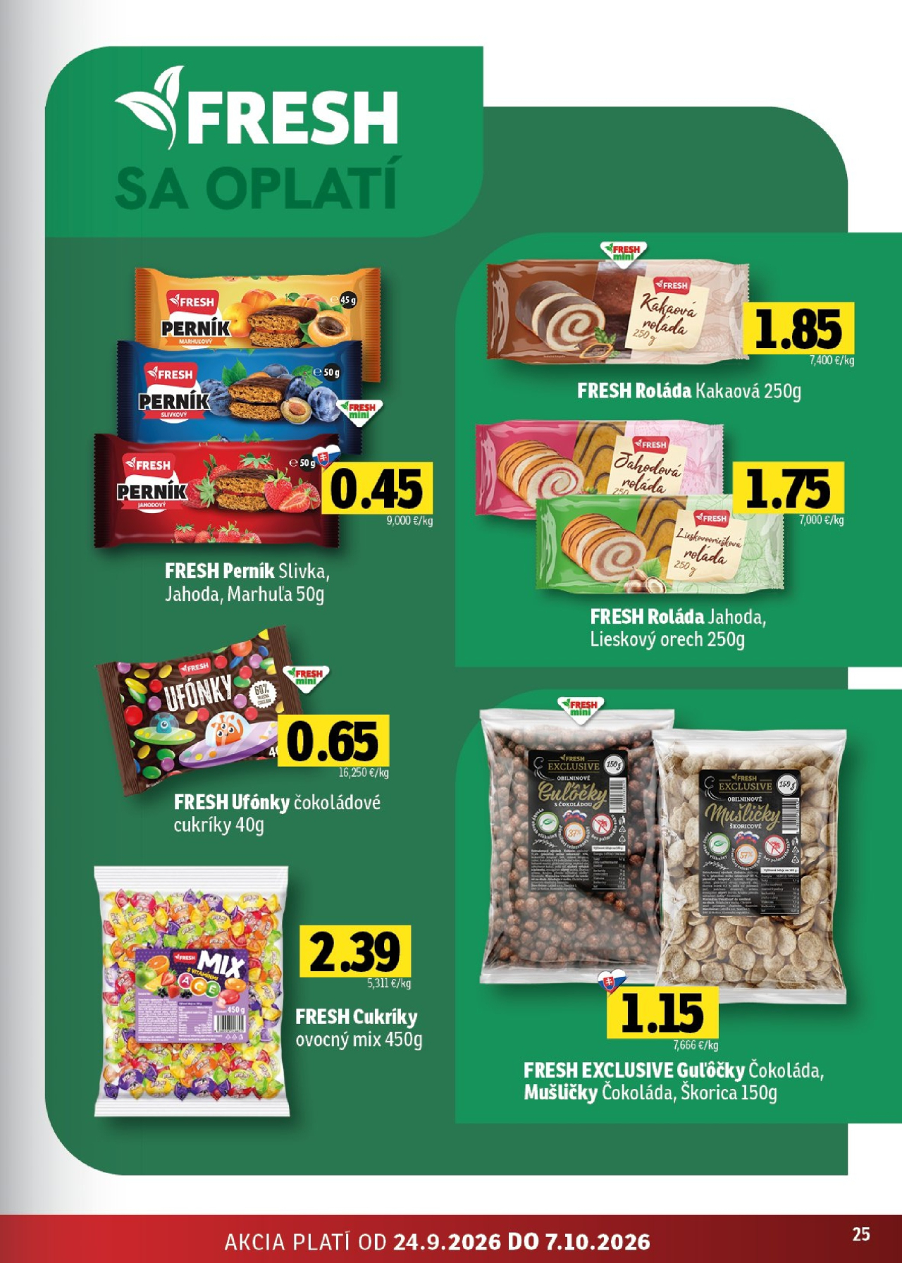 Fresh leták - Stredné a západné Slovensko