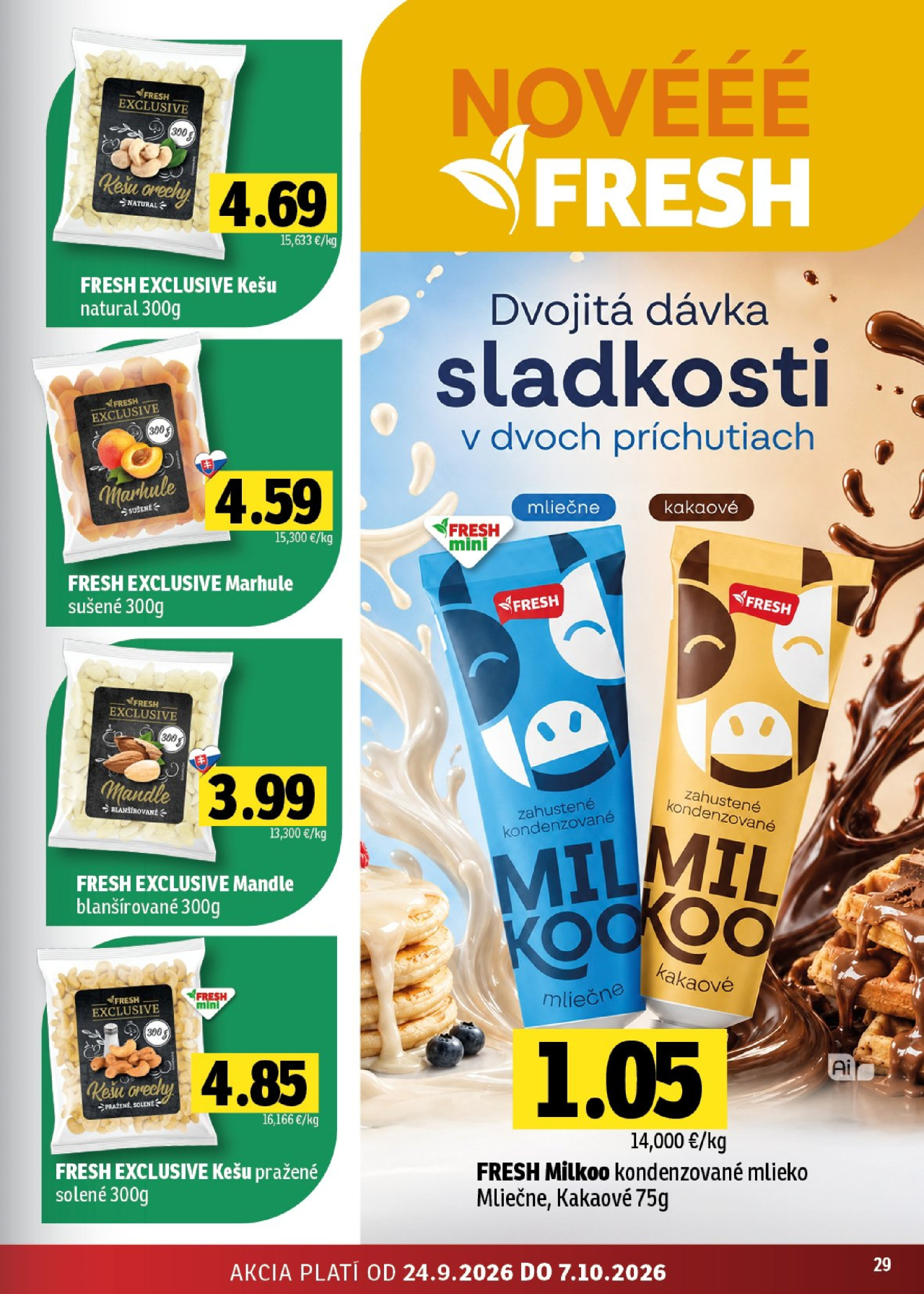Fresh leták - Stredné a západné Slovensko