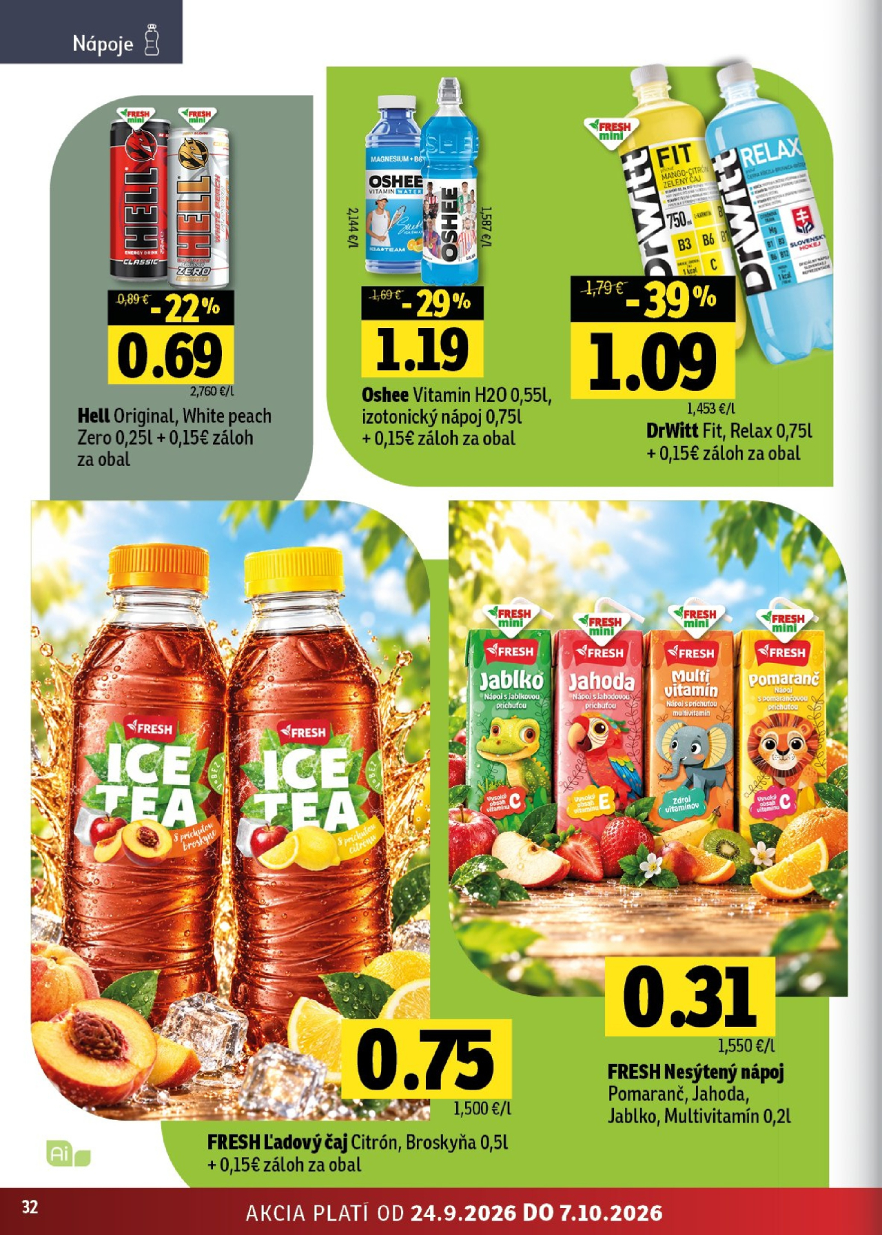 Fresh leták - Stredné a západné Slovensko