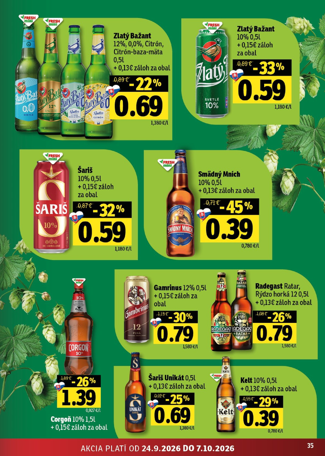 Fresh leták - Stredné a západné Slovensko