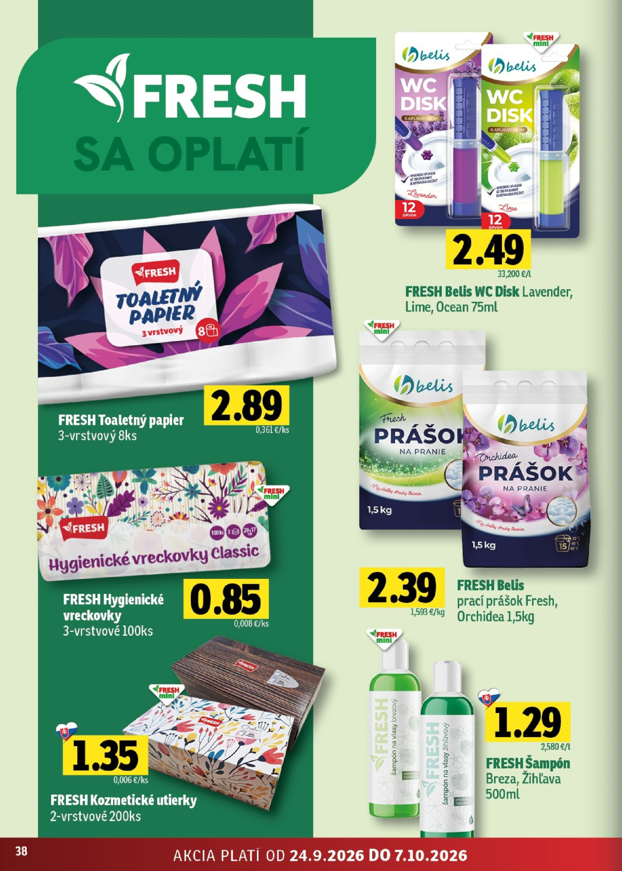 Fresh leták - Stredné a západné Slovensko