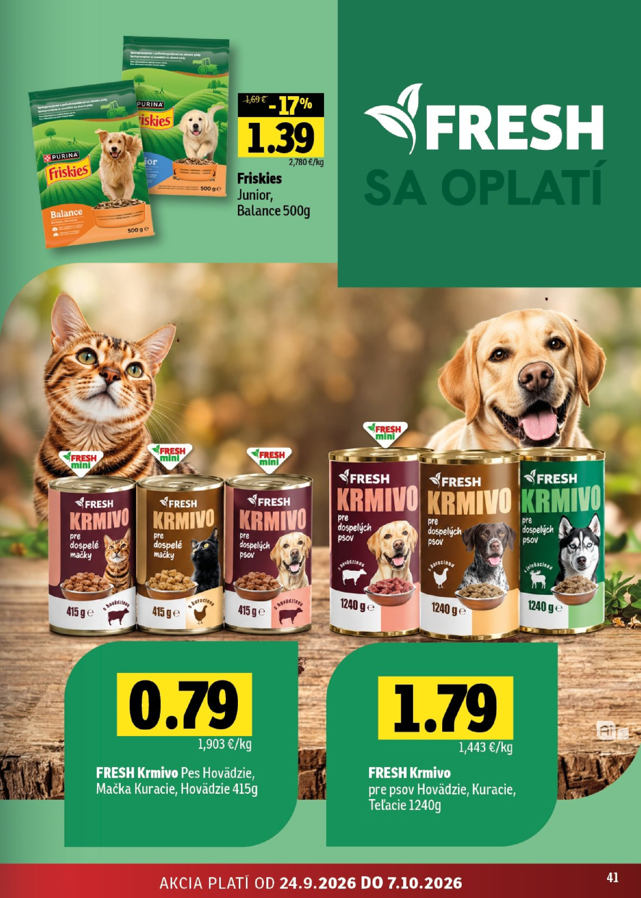 Fresh leták - Stredné a západné Slovensko