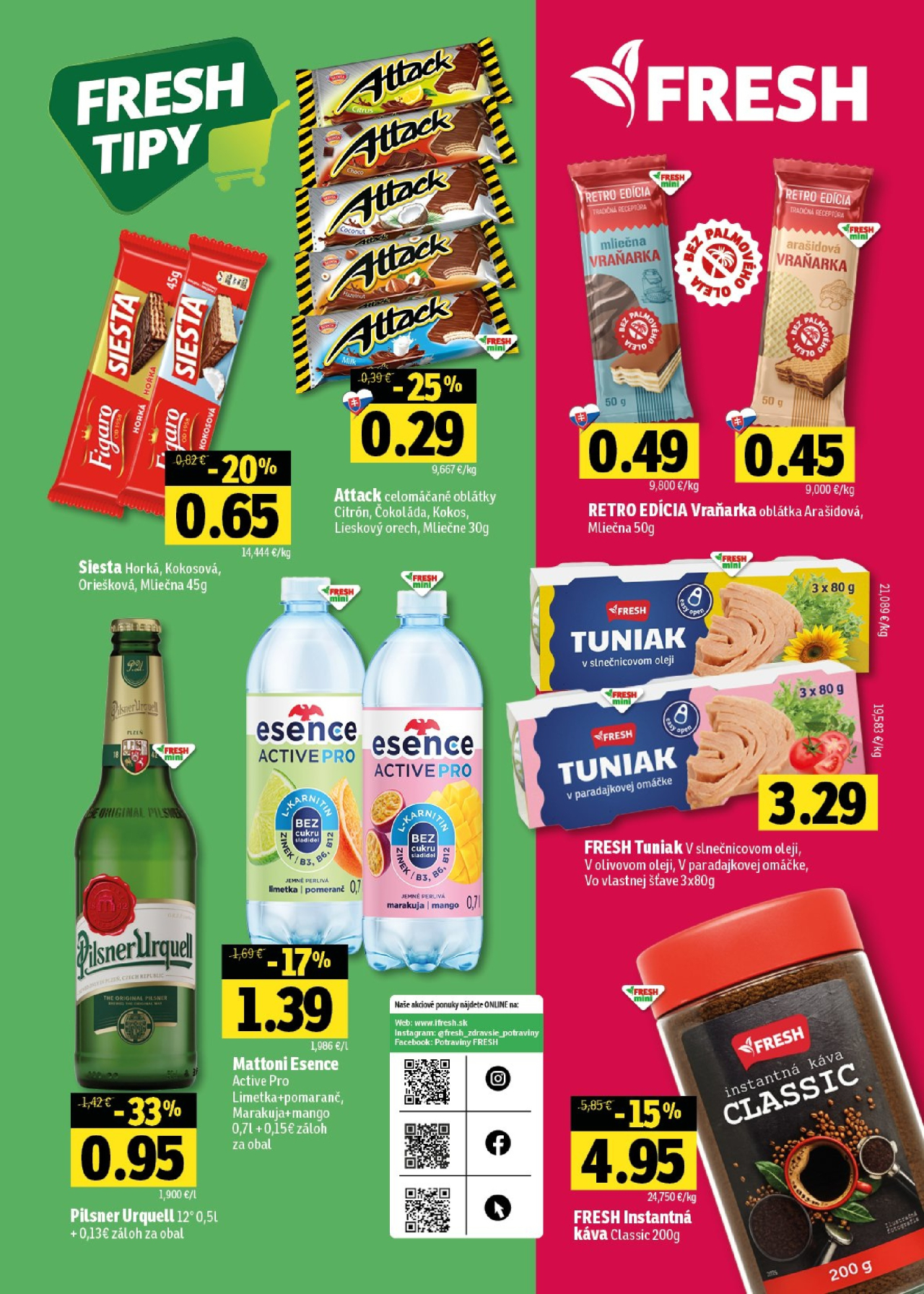Fresh leták - Stredné a západné Slovensko
