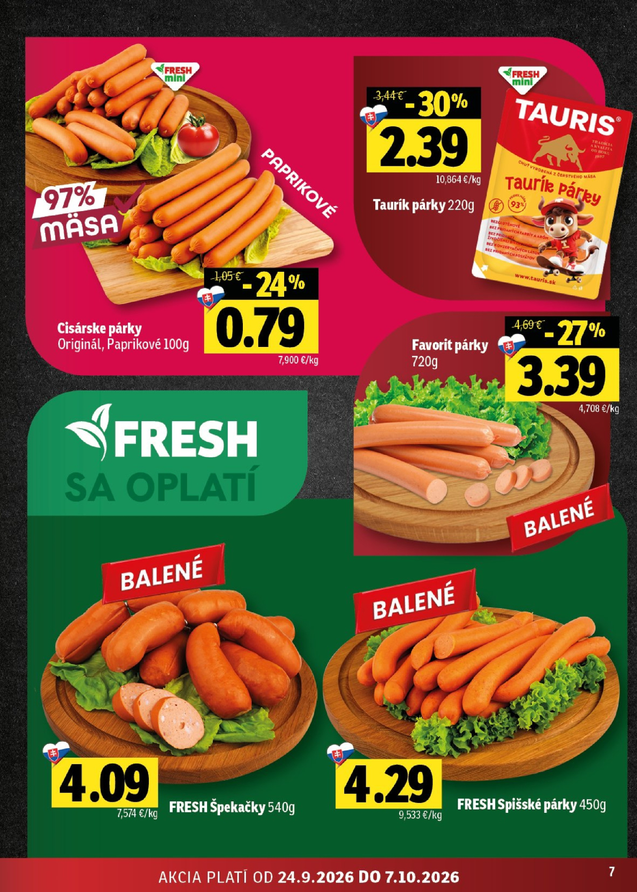 Fresh leták - Stredné a západné Slovensko