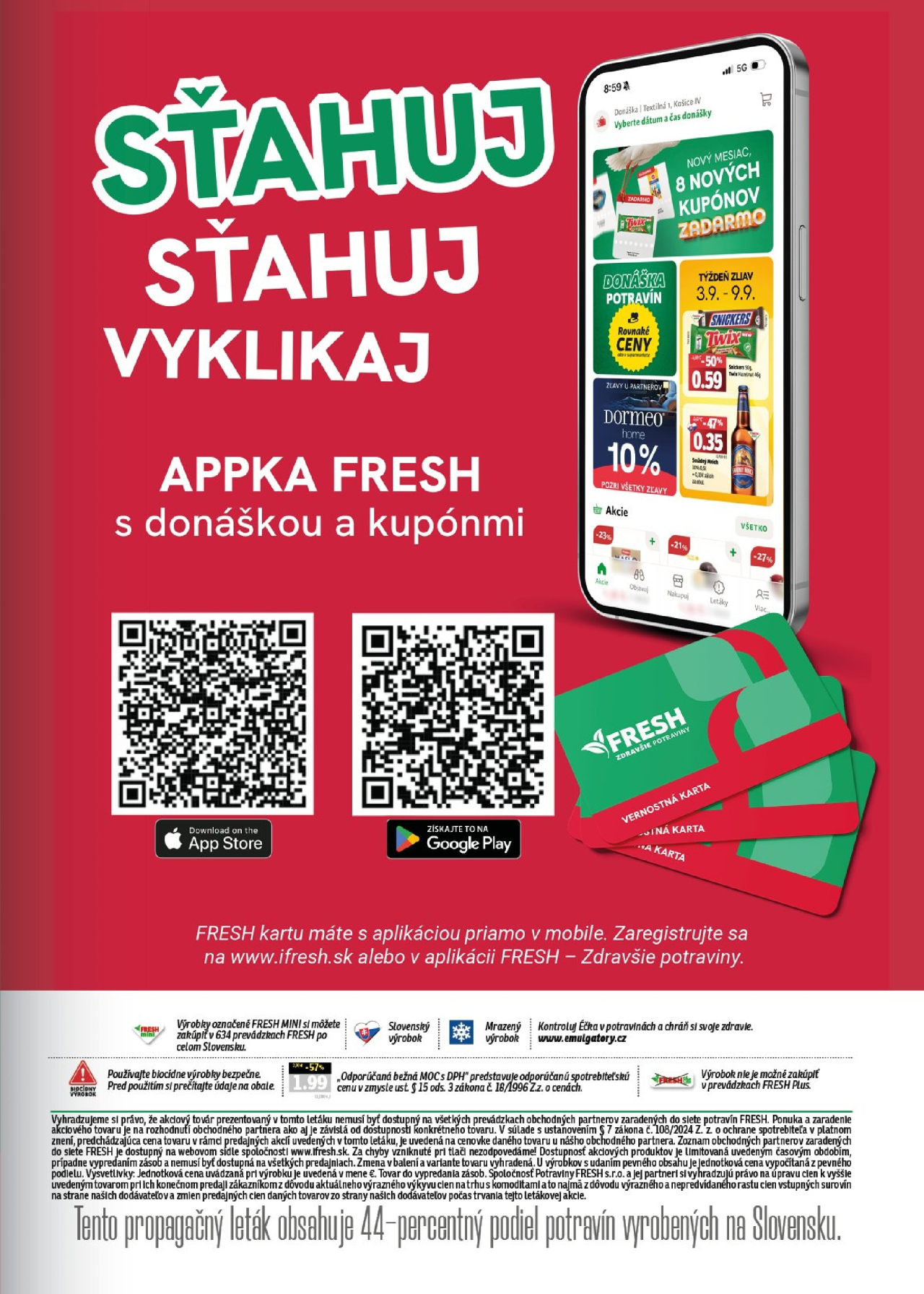 Fresh leták - Východné Slovensko