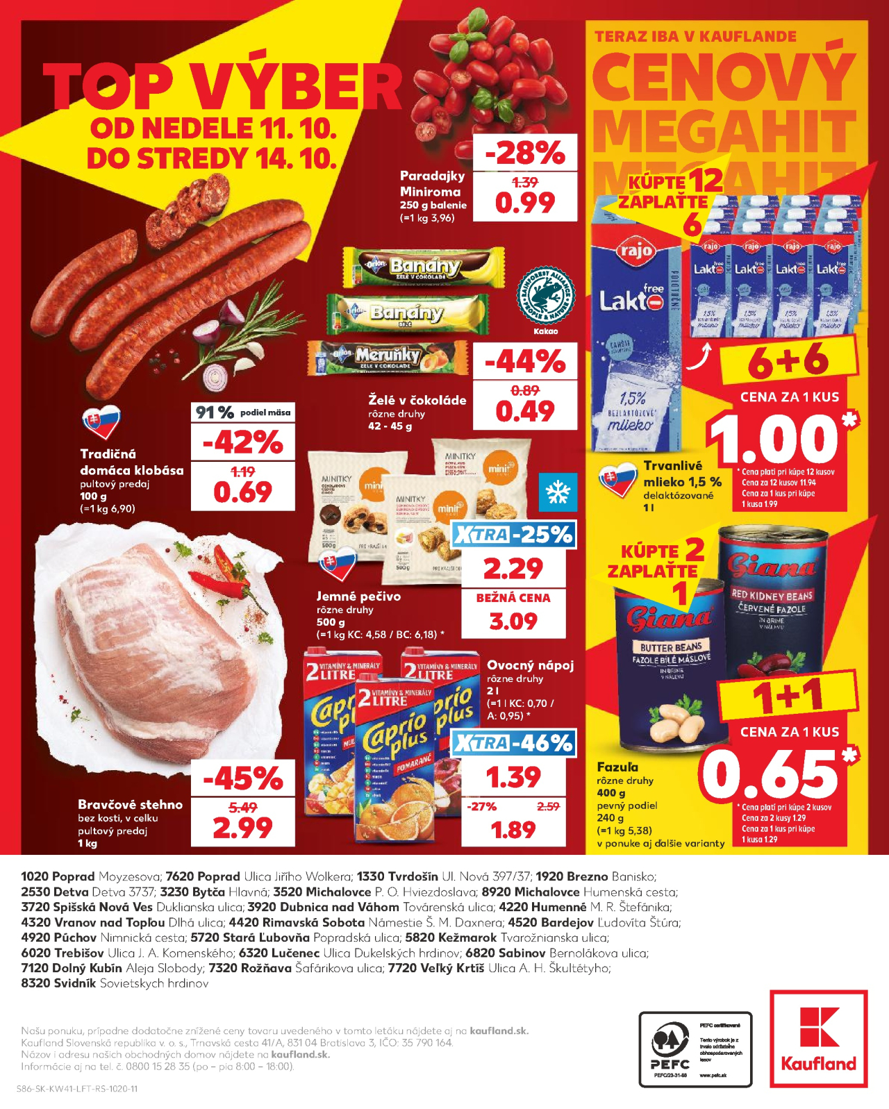 Kaufland leták Michalovce - P.O. Hviezdoslava