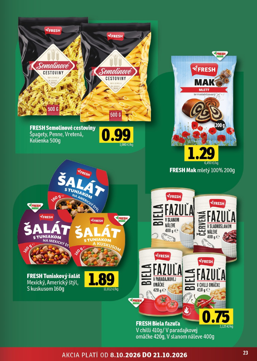 Leták Fresh leták - Východné Slovensko, Slovensko - strana 23