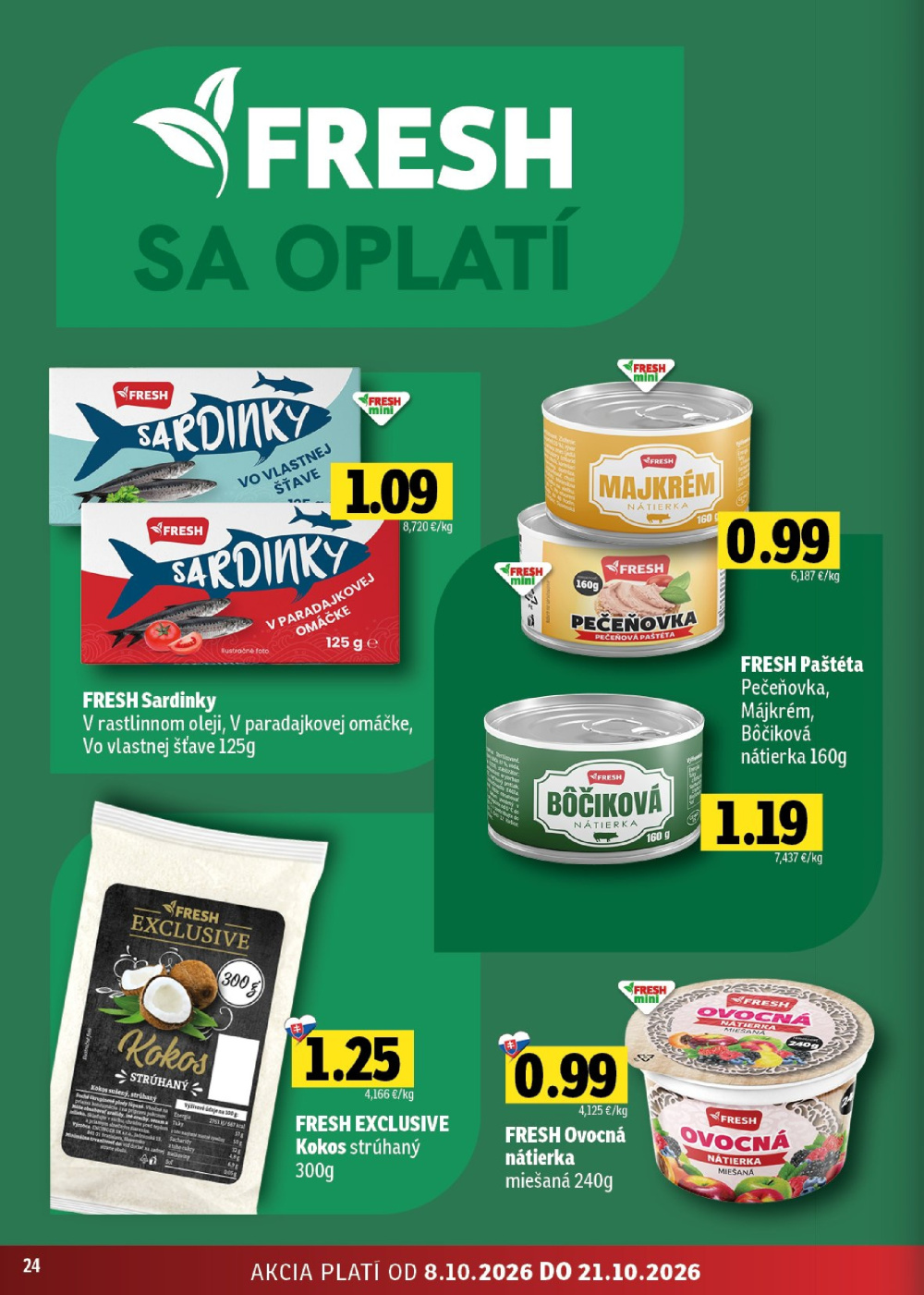 Leták Fresh leták - Východné Slovensko, Slovensko - strana 24