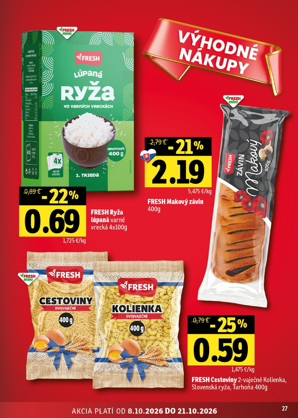 Leták Fresh leták - Východné Slovensko, Slovensko - strana 27