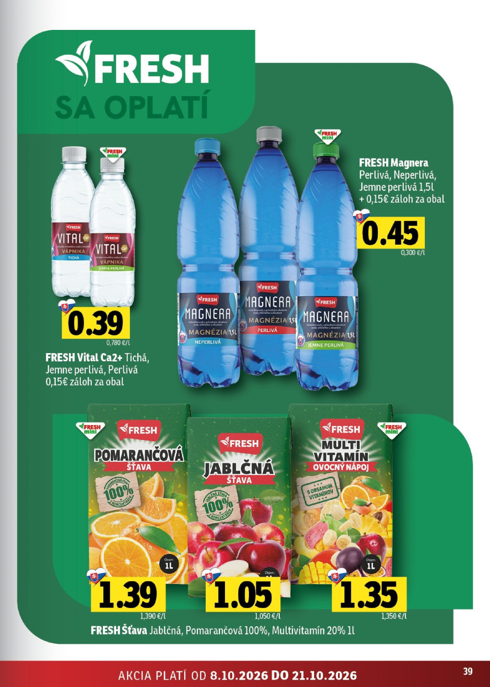 Leták Fresh leták - Východné Slovensko, Slovensko - strana 39