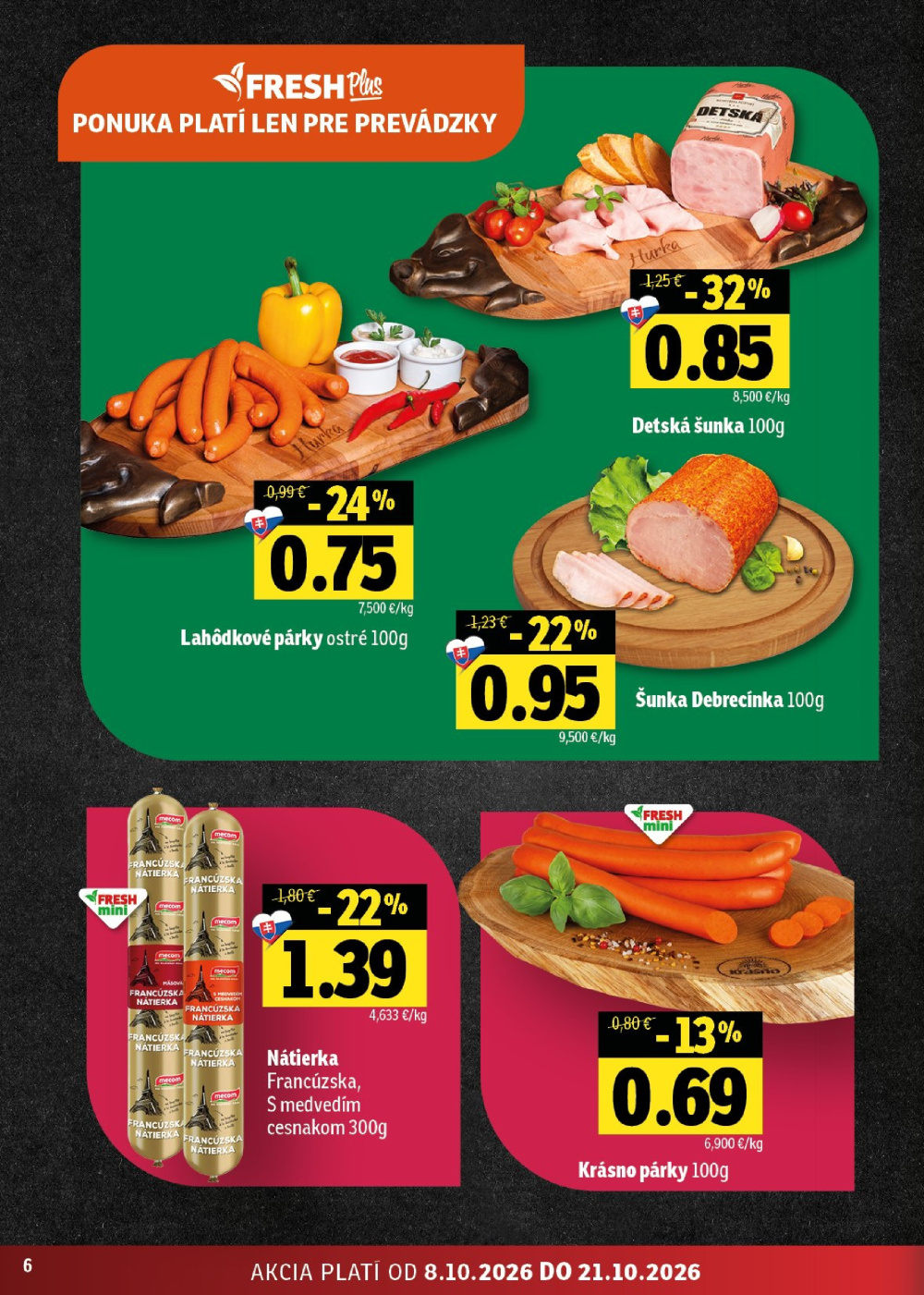 Leták Fresh leták - Východné Slovensko, Slovensko - strana 6