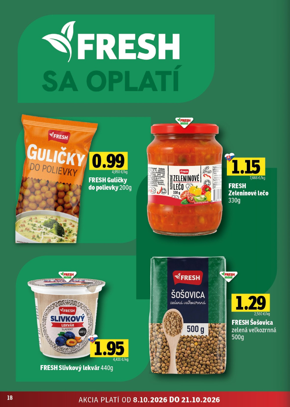 Leták Fresh leták - Stredné a západné Slovensko, Slovensko - strana 18