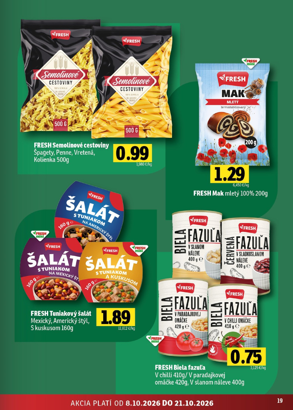 Leták Fresh leták - Stredné a západné Slovensko, Slovensko - strana 19