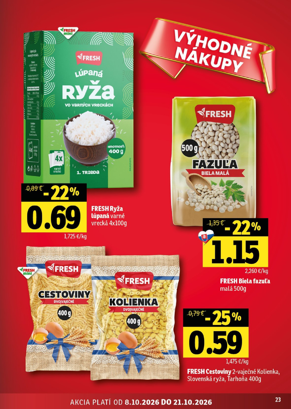 Leták Fresh leták - Stredné a západné Slovensko, Slovensko - strana 23