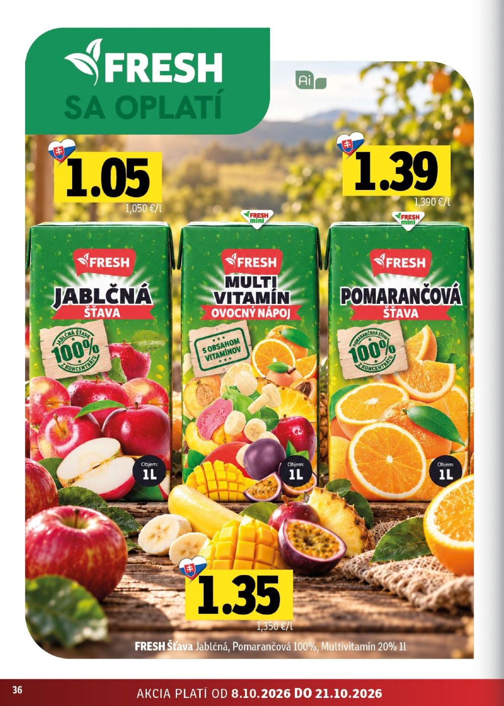 Leták Fresh leták - Stredné a západné Slovensko, Slovensko - strana 36