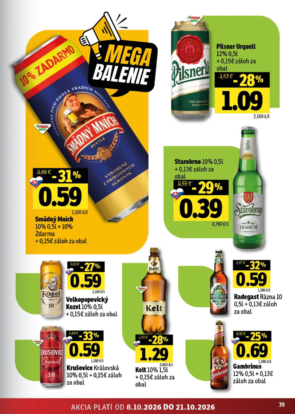 Leták Fresh leták - Stredné a západné Slovensko, Slovensko - strana 39