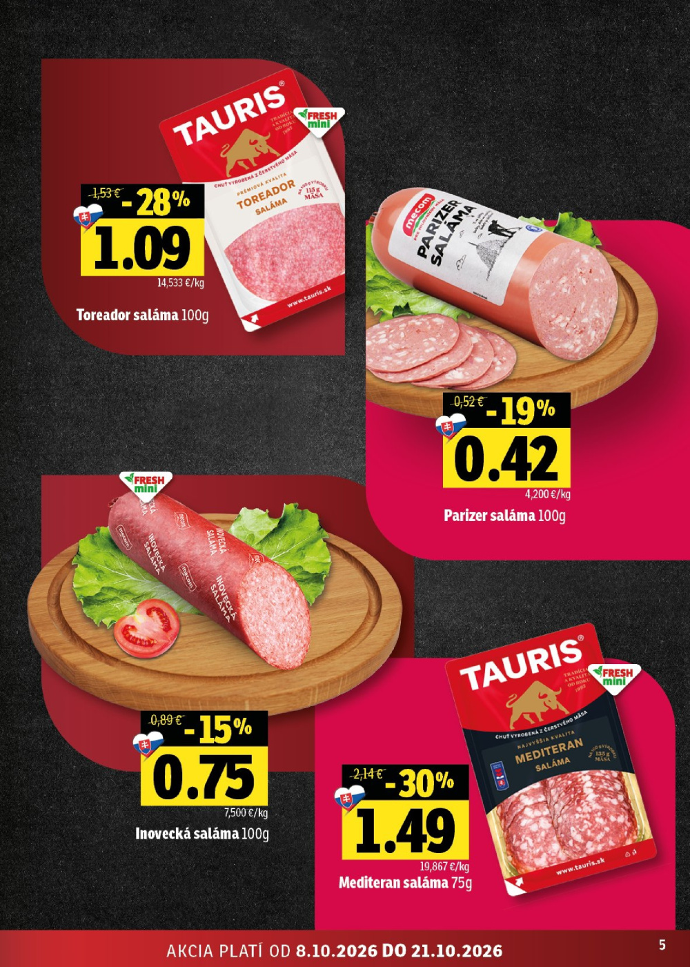 Leták Fresh leták - Stredné a západné Slovensko, Slovensko - strana 5