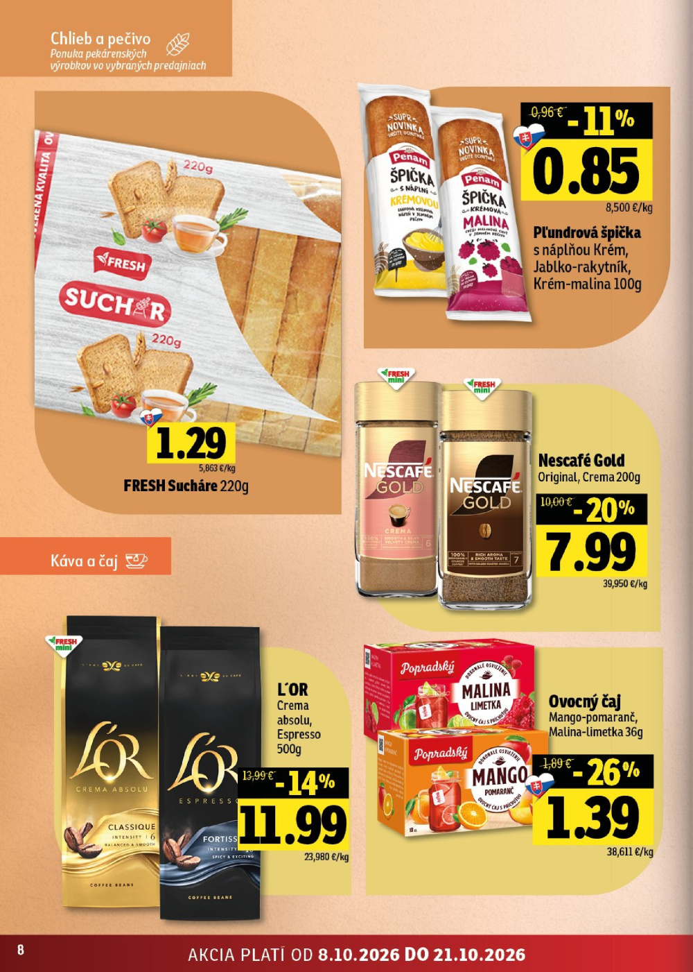 Leták Fresh leták - Stredné a západné Slovensko, Slovensko - strana 8