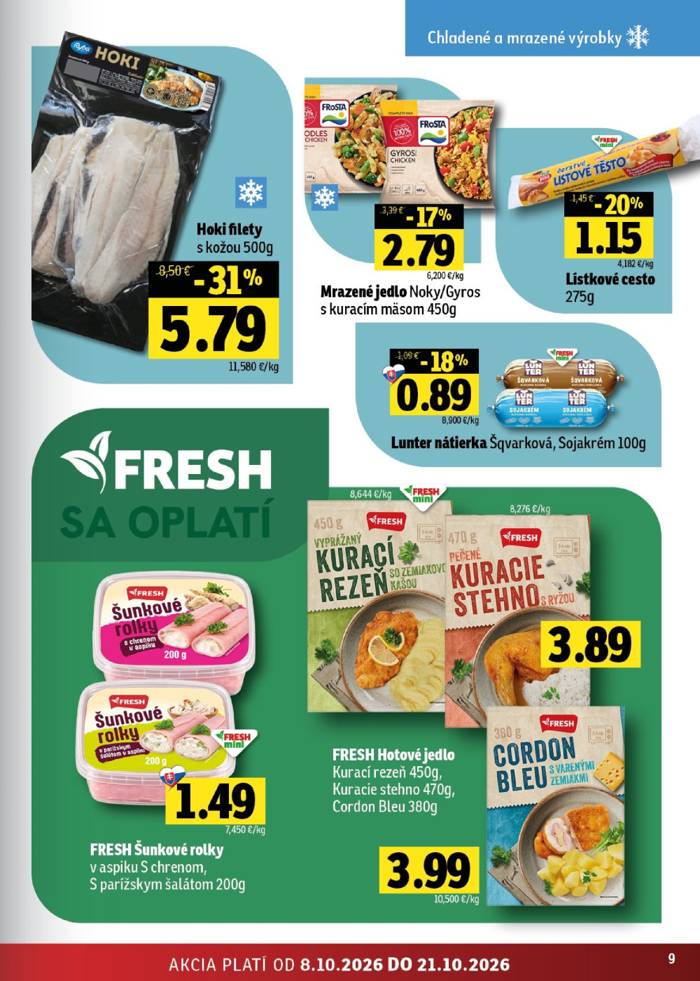 Leták Fresh leták - Stredné a západné Slovensko, Slovensko - strana 9