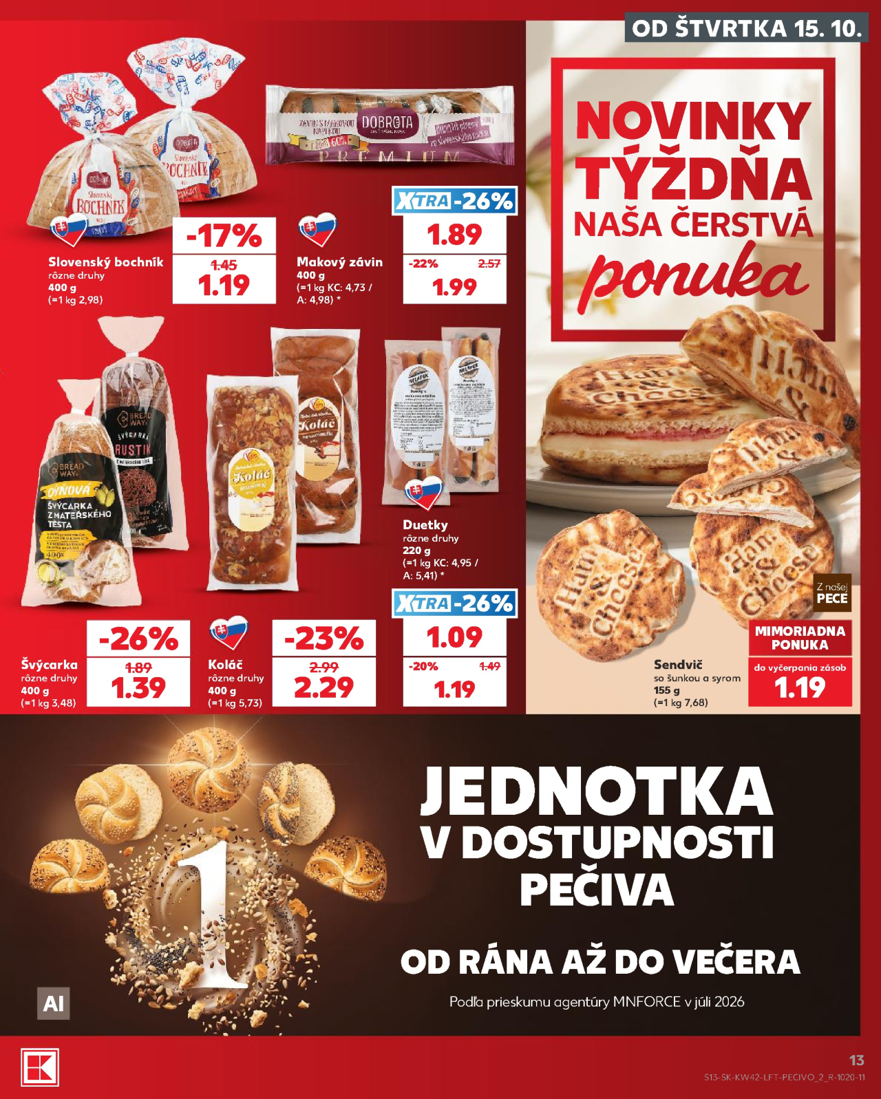 Kaufland leták Bratislava - Púchovská ulica