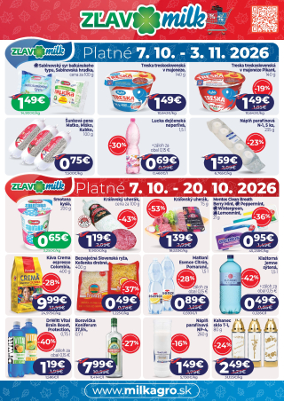 MILK-AGRO leták - Zľavomilk