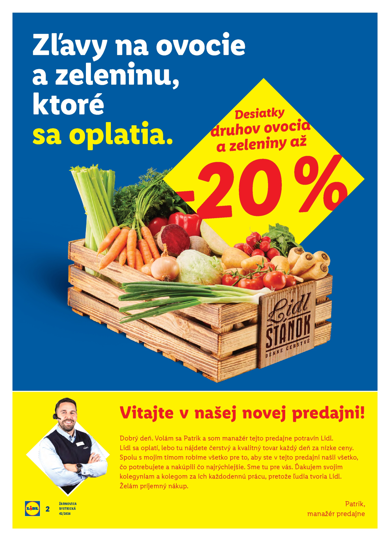 Lidl leták - Nová predajňa - Žarnovica, Bystrická