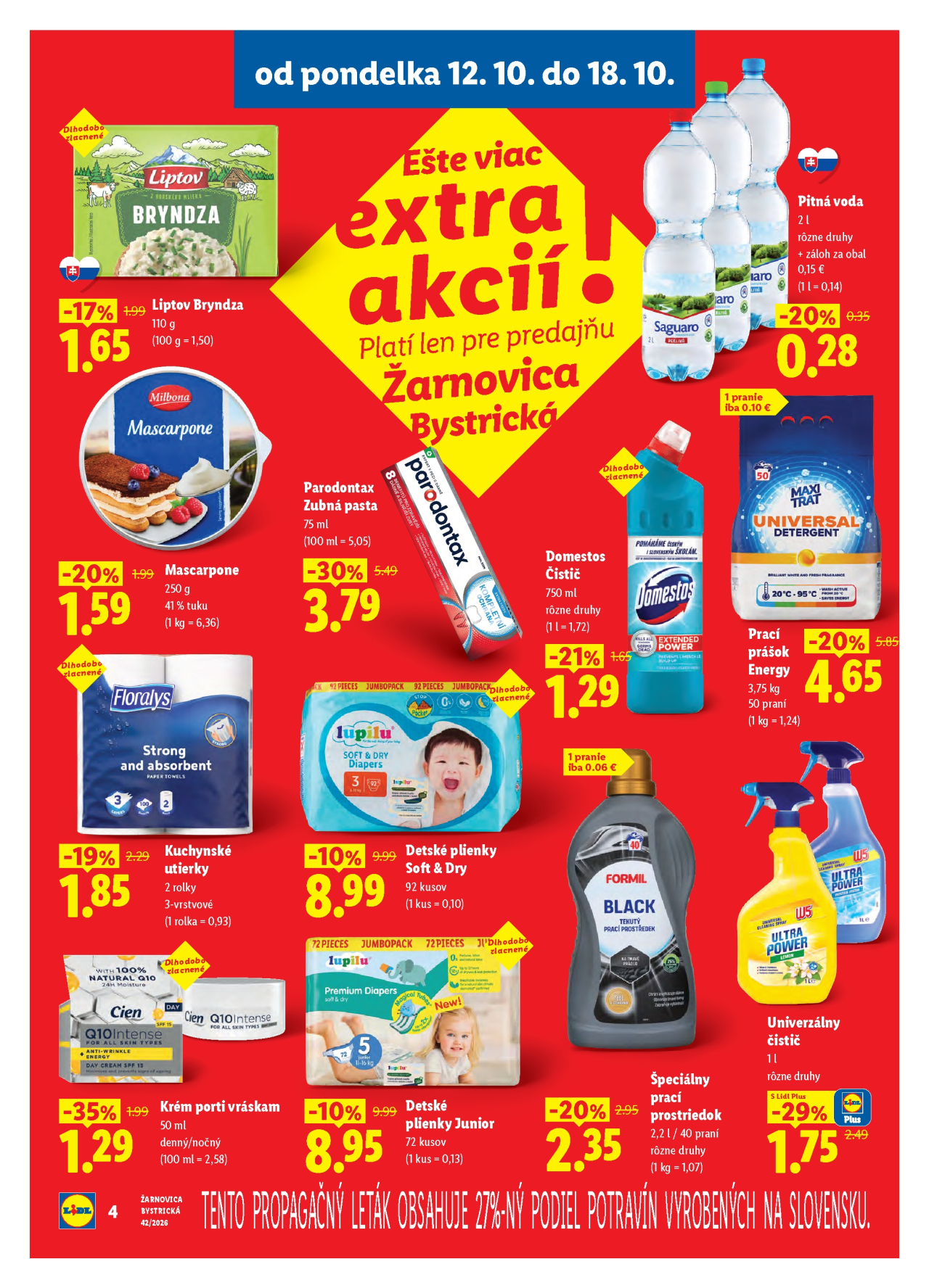 Lidl leták - Nová predajňa - Žarnovica, Bystrická
