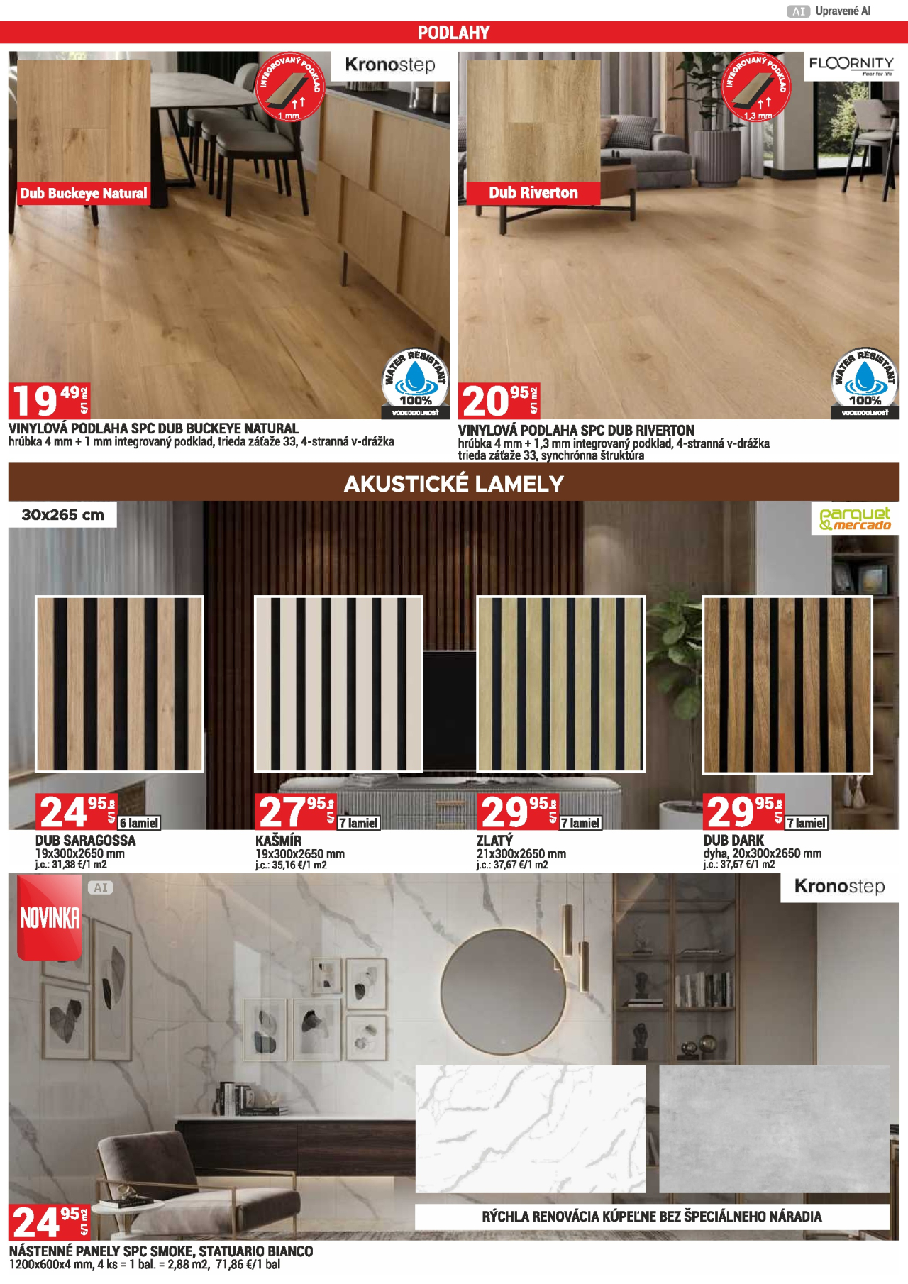 Merkury Market leták - Laminátová podlaha
