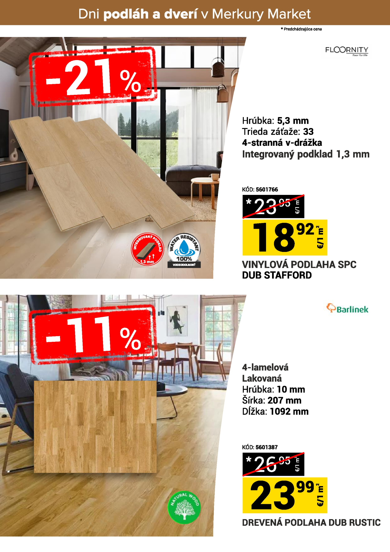 Merkury Market leták - Dni podláh a dverí