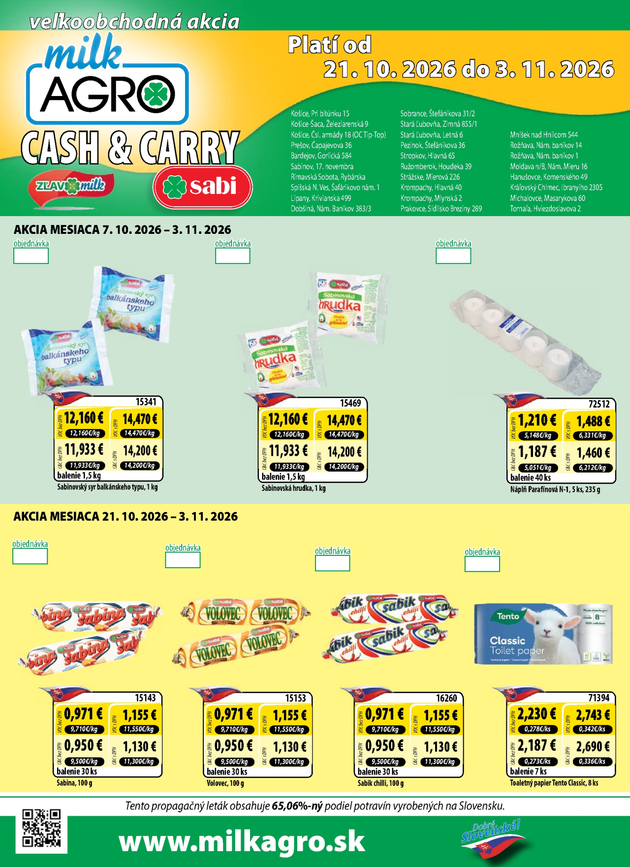 MILK-AGRO leták - Cash & Carry