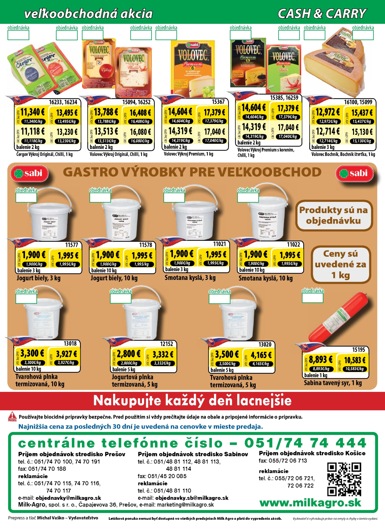 MILK-AGRO leták - Cash & Carry
