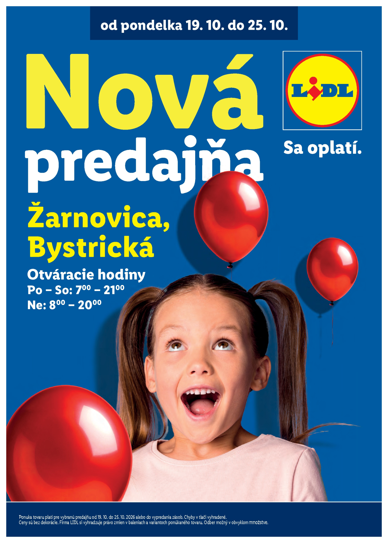 Lidl leták - Nová predajňa - Žarnovica, Bystrická