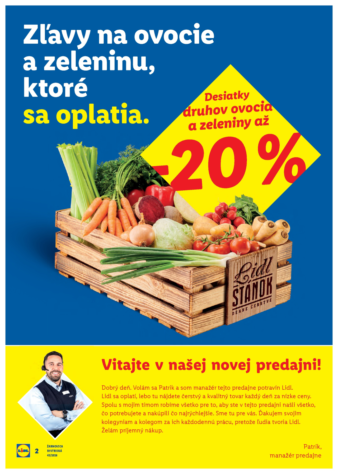 Lidl leták - Nová predajňa - Žarnovica, Bystrická