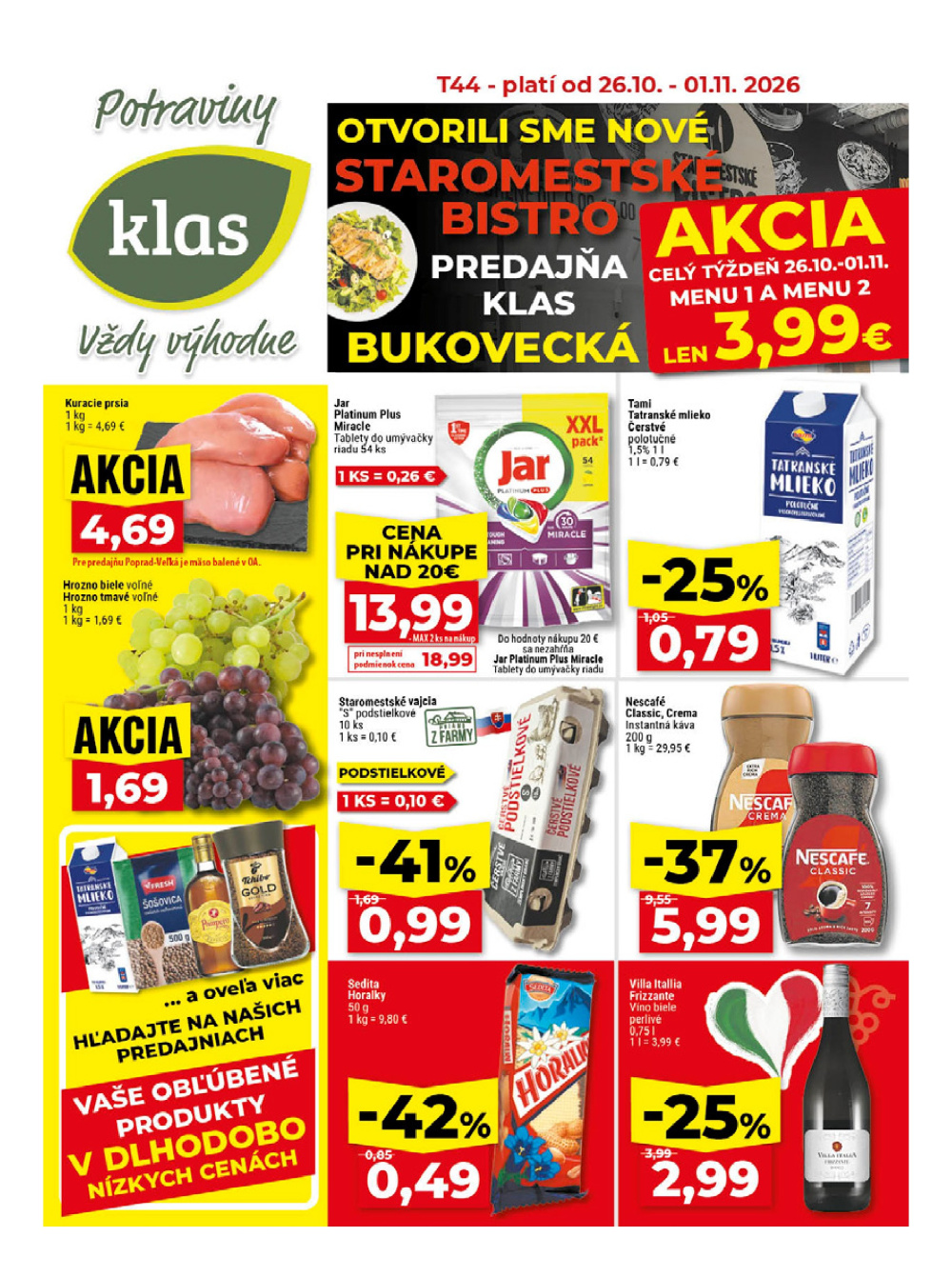 Leták Klas aktuálny akciový leták, Slovensko - strana 1