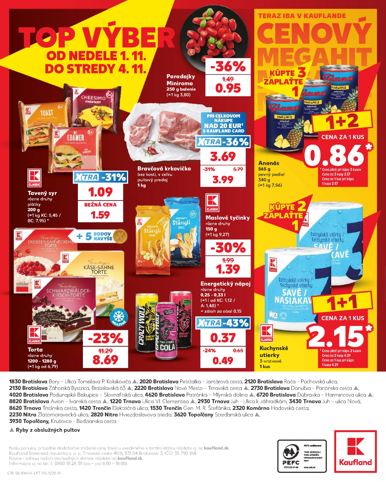 Kaufland leták Bratislava - Harmincova