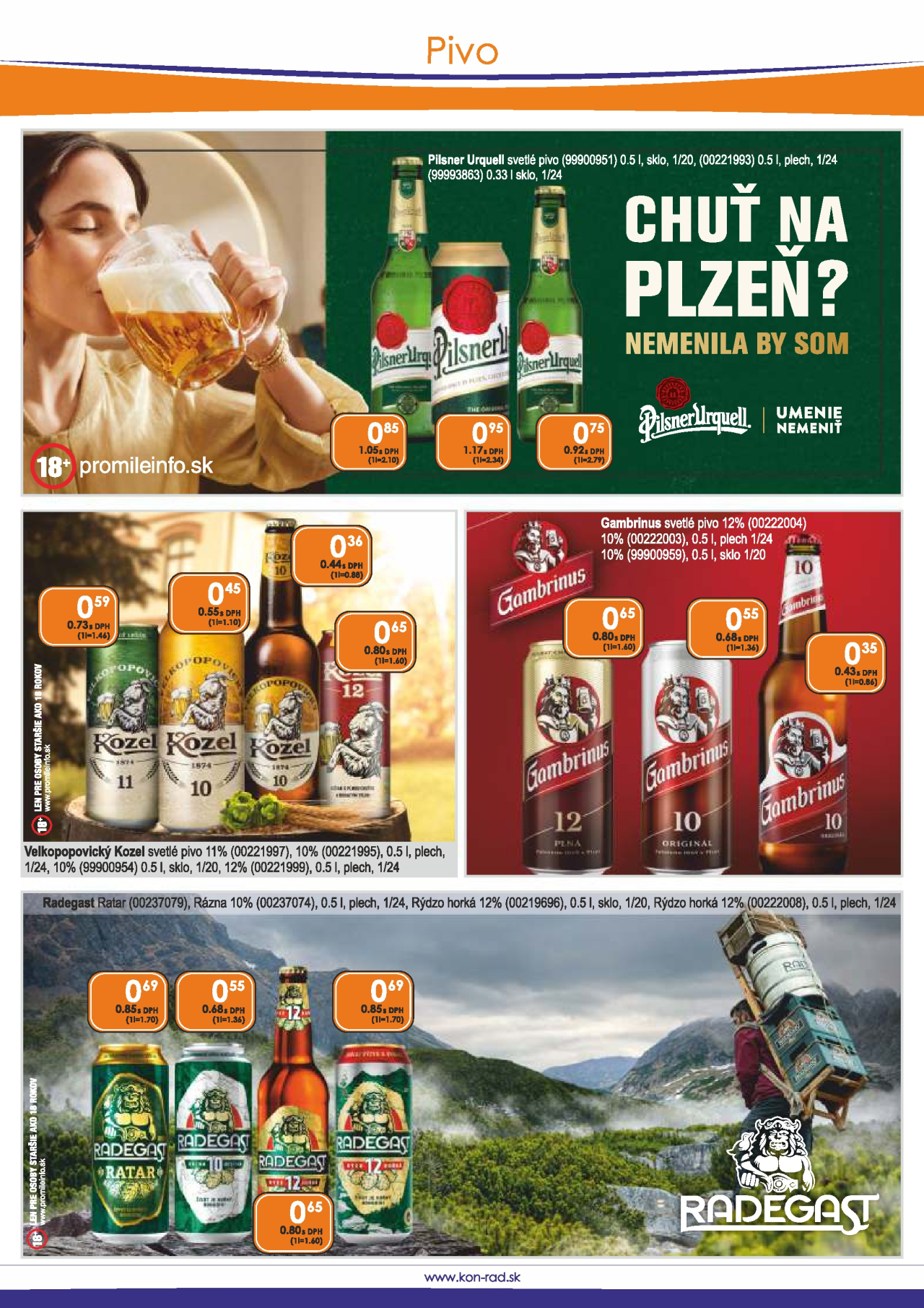 KON - RAD aktuálny maloobchodný leták
