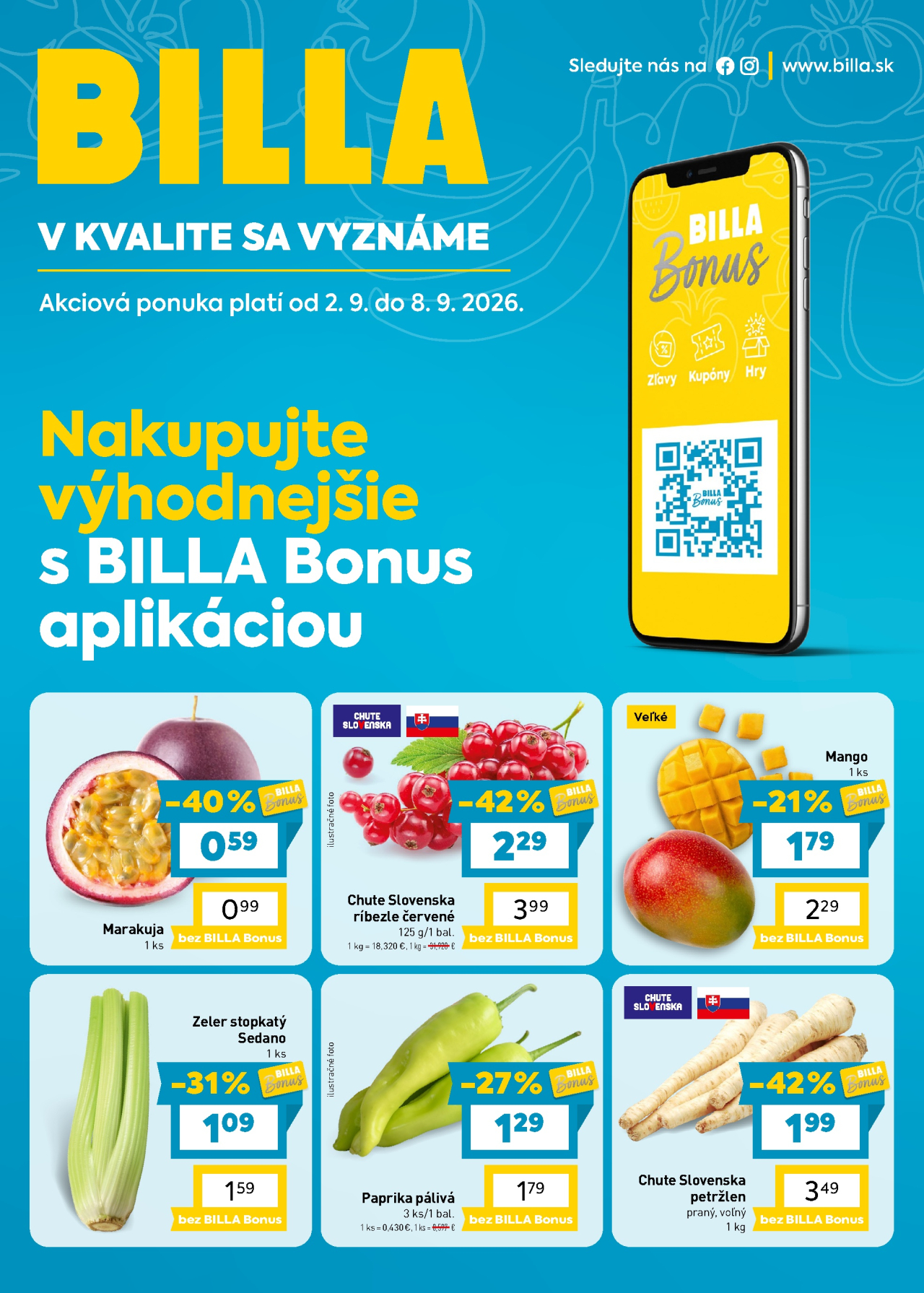 Billa Bonus leták