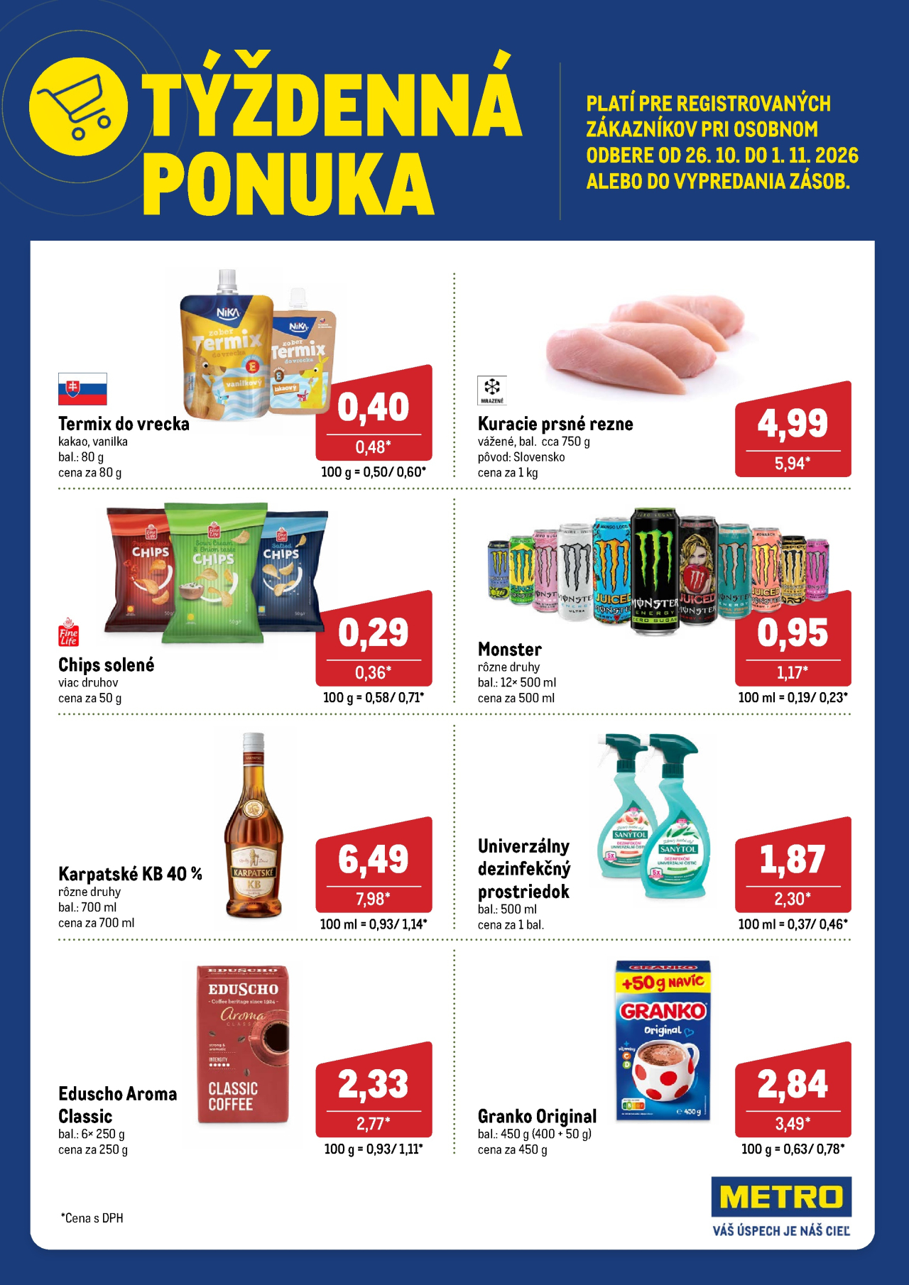 Metro leták - Týždenná ponuka