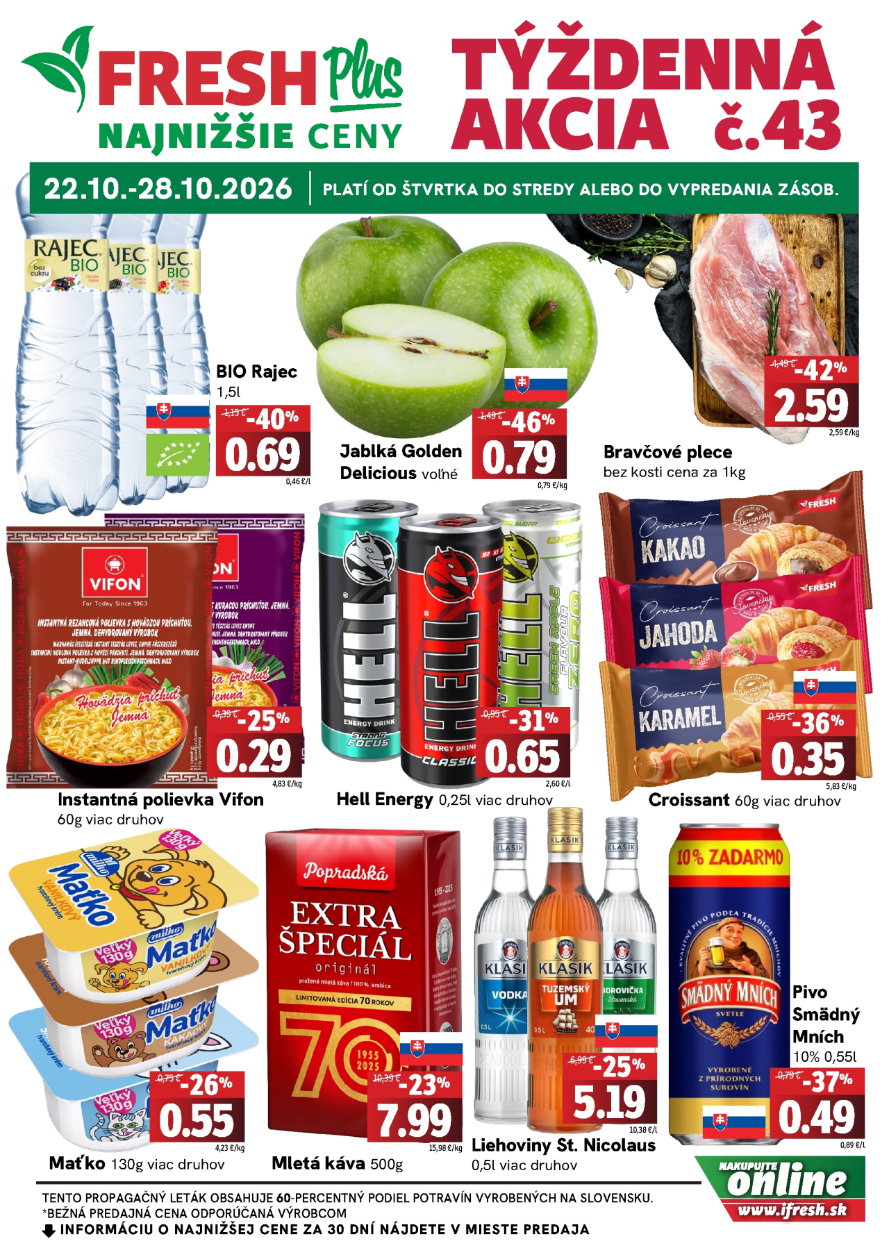 Fresh leták - Týždenná akcia