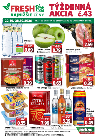 Fresh leták - Týždenná akcia
