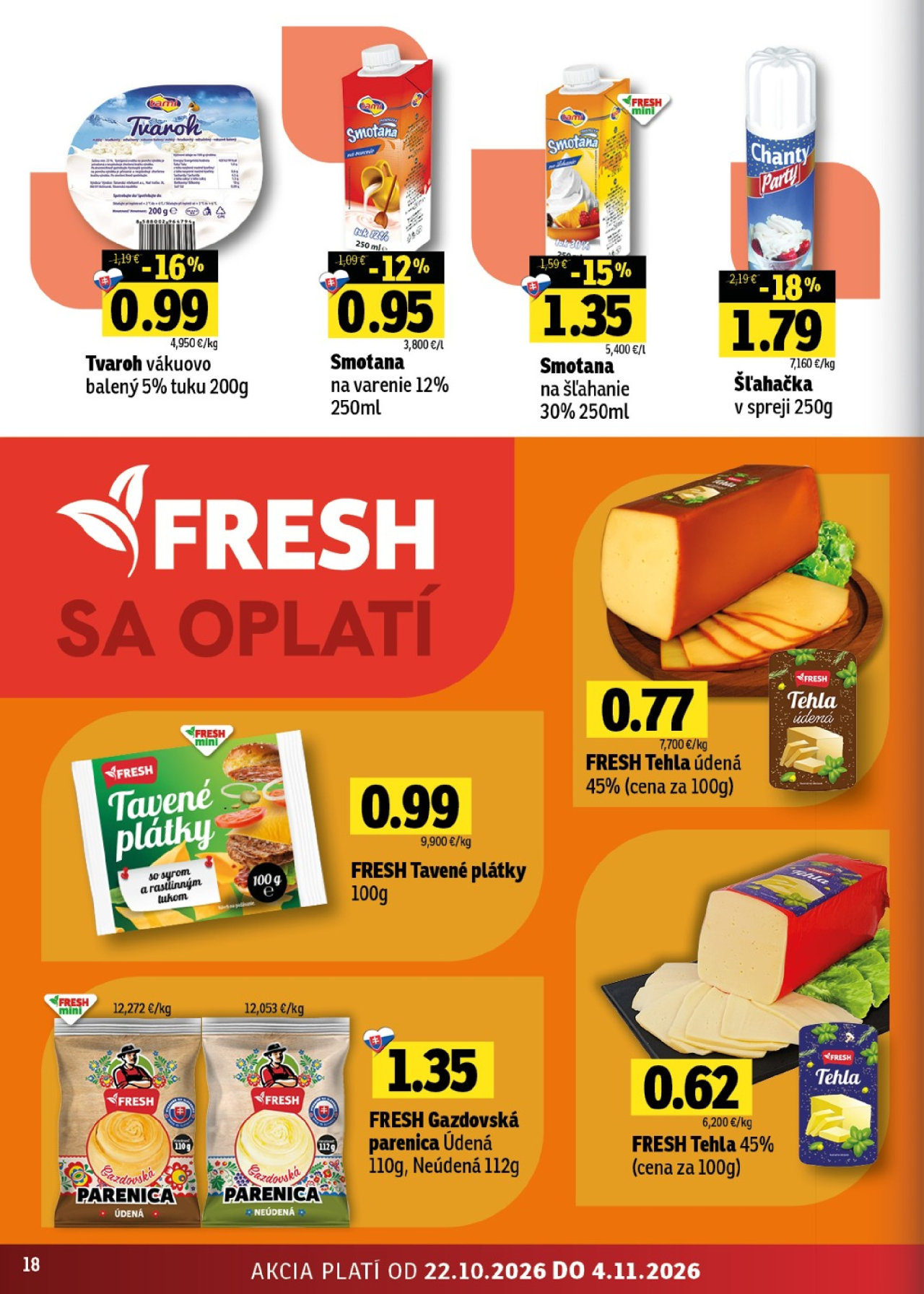 Fresh leták - Východné Slovensko