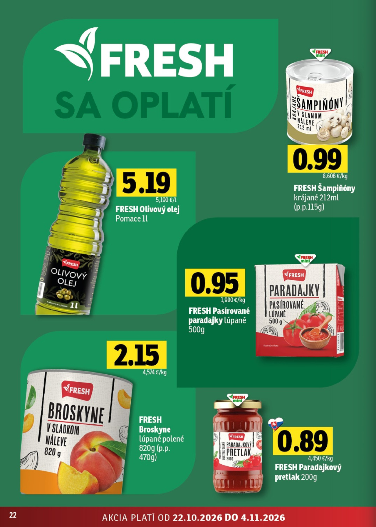 Fresh leták - Východné Slovensko