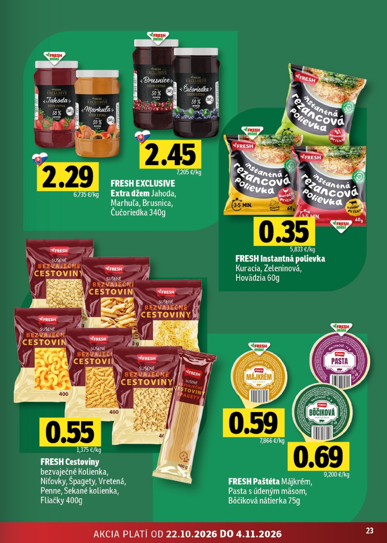 Fresh leták - Východné Slovensko